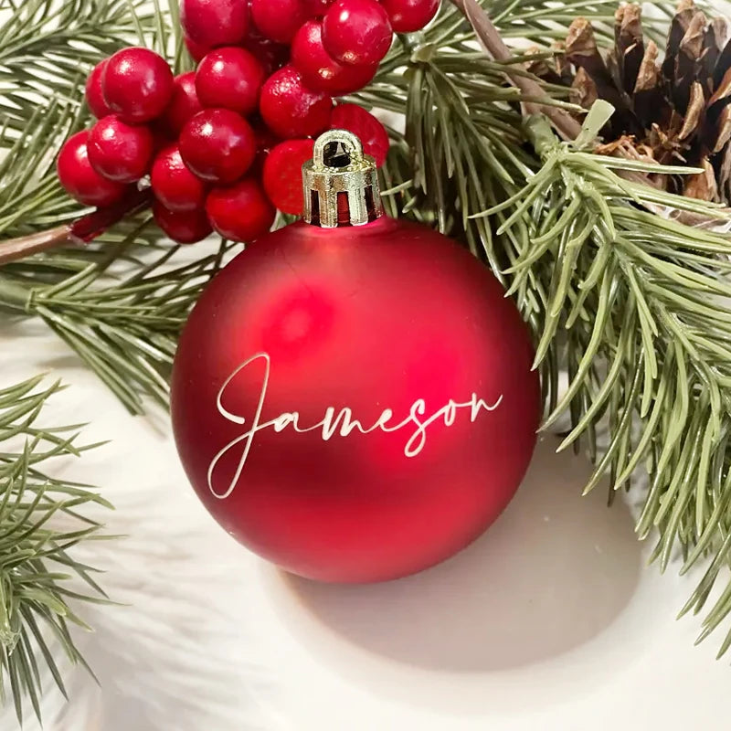 Boule de Noël Personnalisée avec Prénom — Décoration Sapin Originale